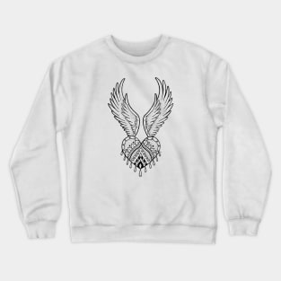 Winged Heart Mandala Crewneck Sweatshirt